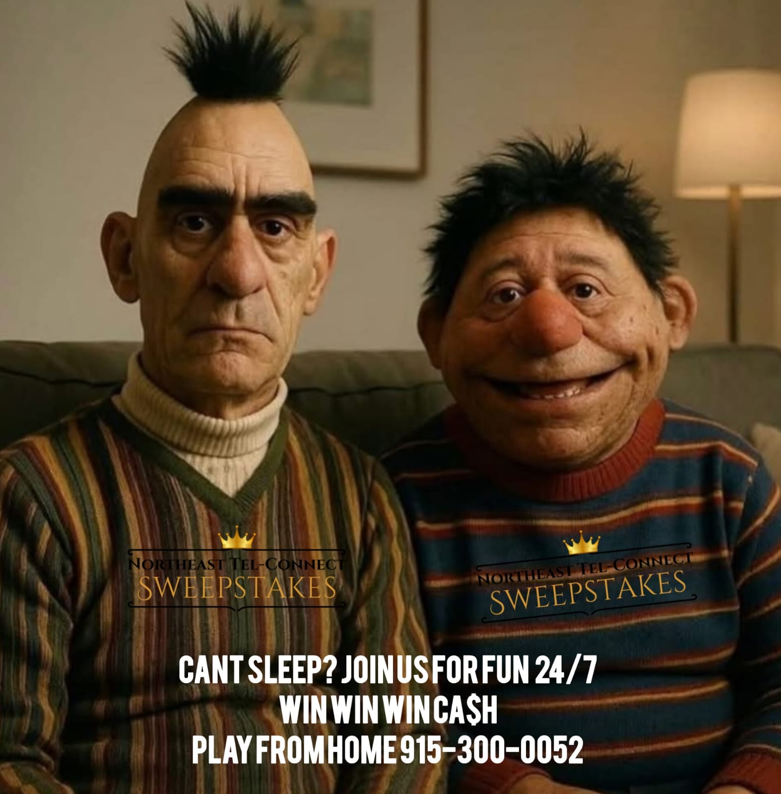 Northeast TelConnect Sweepstakes 24/7 promotional ad — Can't Sleep? Play sweepstakes games anytime near El Paso TX