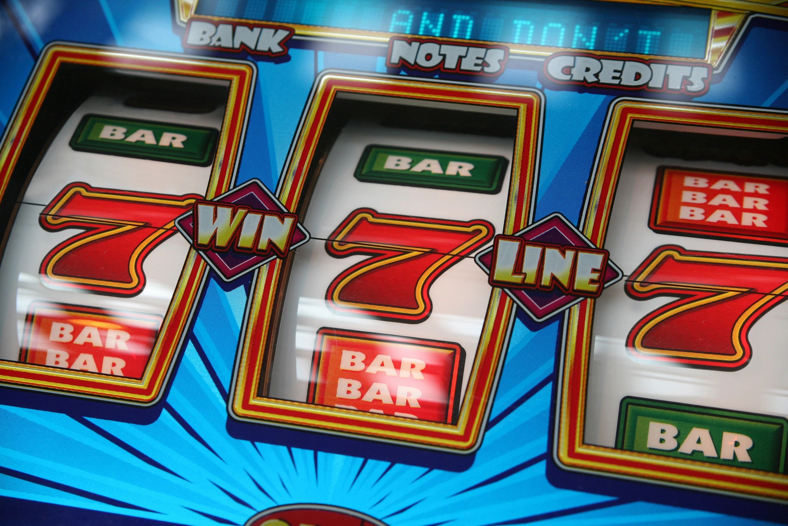 Classic sweepstakes slot machine reels displaying BAR symbols — casino-style sweepstakes gaming at Northeast TelConnect El Paso TX
